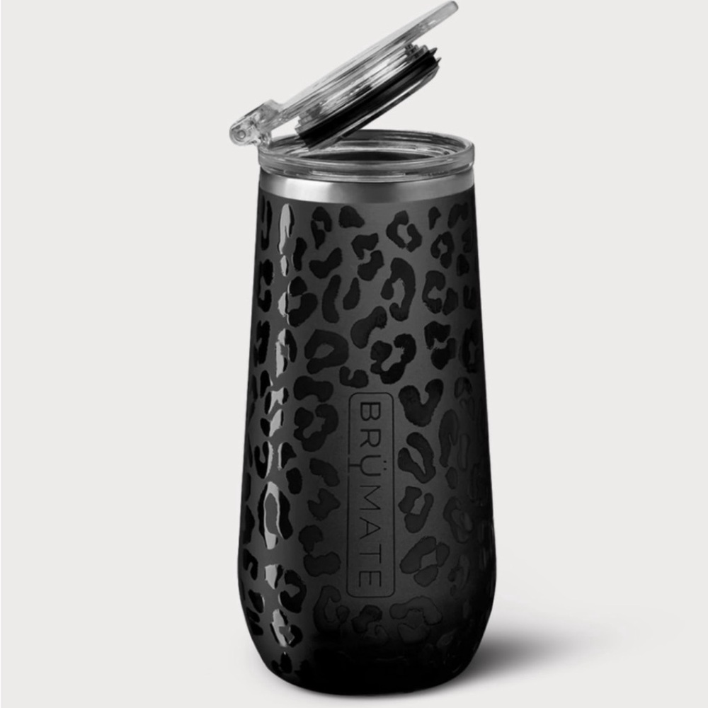 Brumate Champagne Flute Onyx Leopard 12oz
